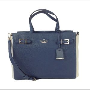 Kate Spade Holden Street Lanie Blue Cream Purse